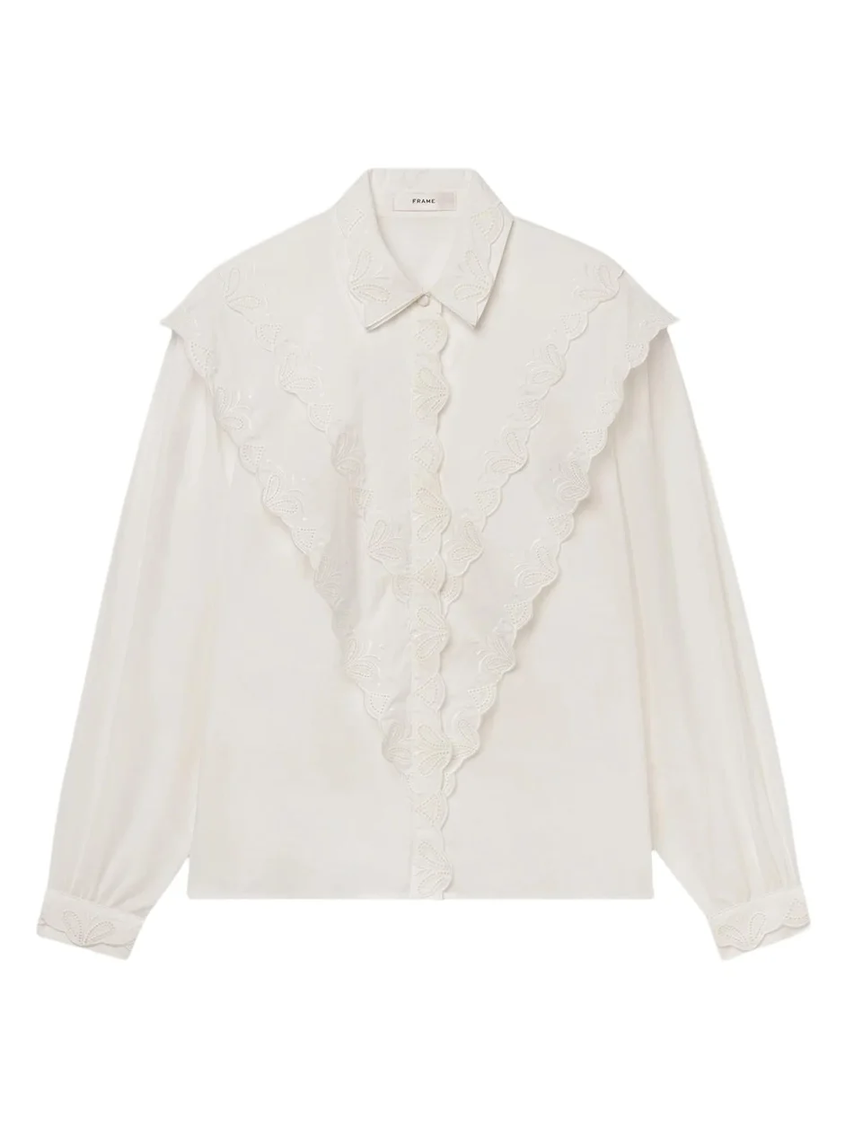 Frame The Poplin Equestrian Shirt