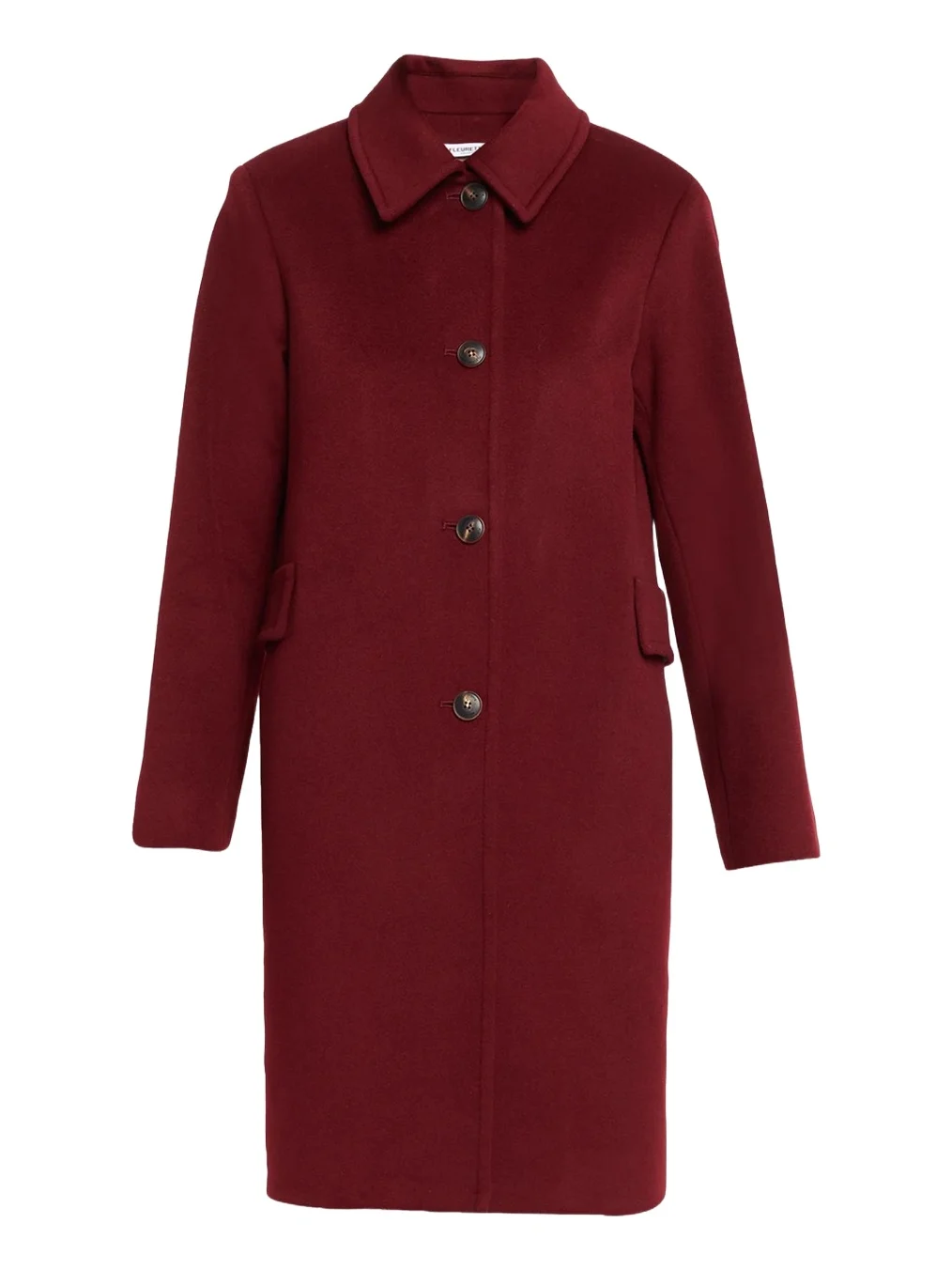 Leni Wool Single-Breasted Straight Coat Leni Wool Single-Breasted Straight Coat