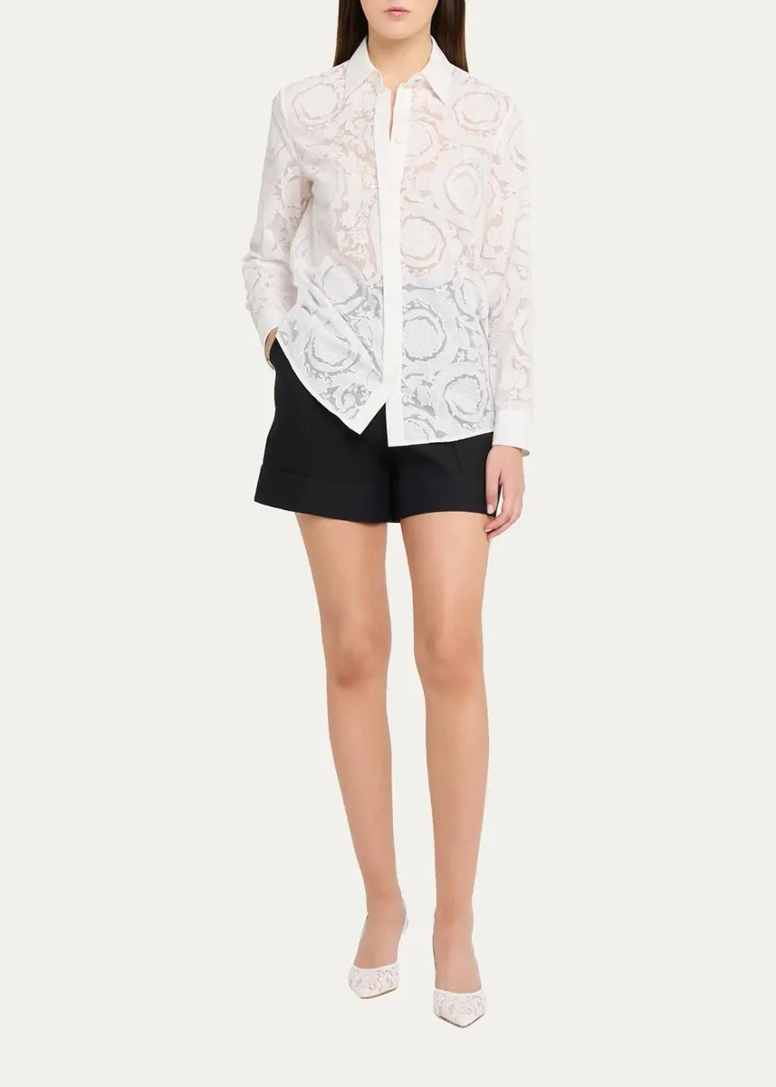Gianvito Rossi 70mm Floral Lace Slingback Pumps | Thumbnail 3