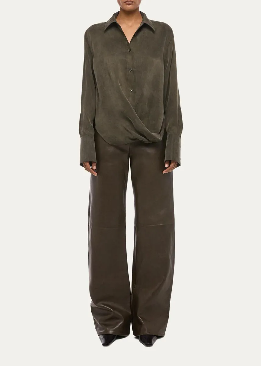 Helmut Lang High-Low Hem Draped Shirt | Thumbnail 2 Helmut Lang High-Low Hem Draped Shirt | Thumbnail 2
