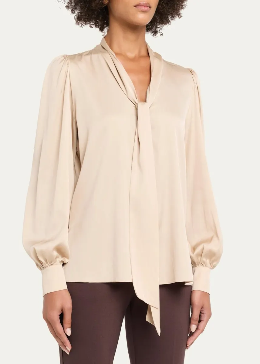 Kobi Halperin Selena Stretch-Silk Tieneck Blouse | Thumbnail 4 Kobi Halperin Selena Stretch-Silk Tieneck Blouse | Thumbnail 4