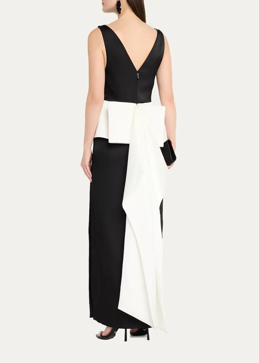 Simkhai Sirel Sleeveless Peplum Column Gown | Thumbnail 3 Simkhai Sirel Sleeveless Peplum Column Gown | Thumbnail 3