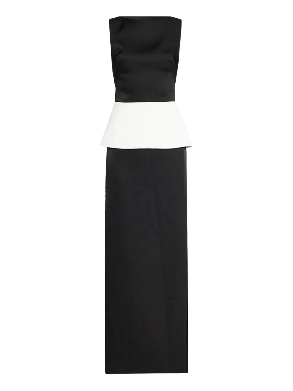 Sirel Sleeveless Peplum Column Gown Sirel Sleeveless Peplum Column Gown