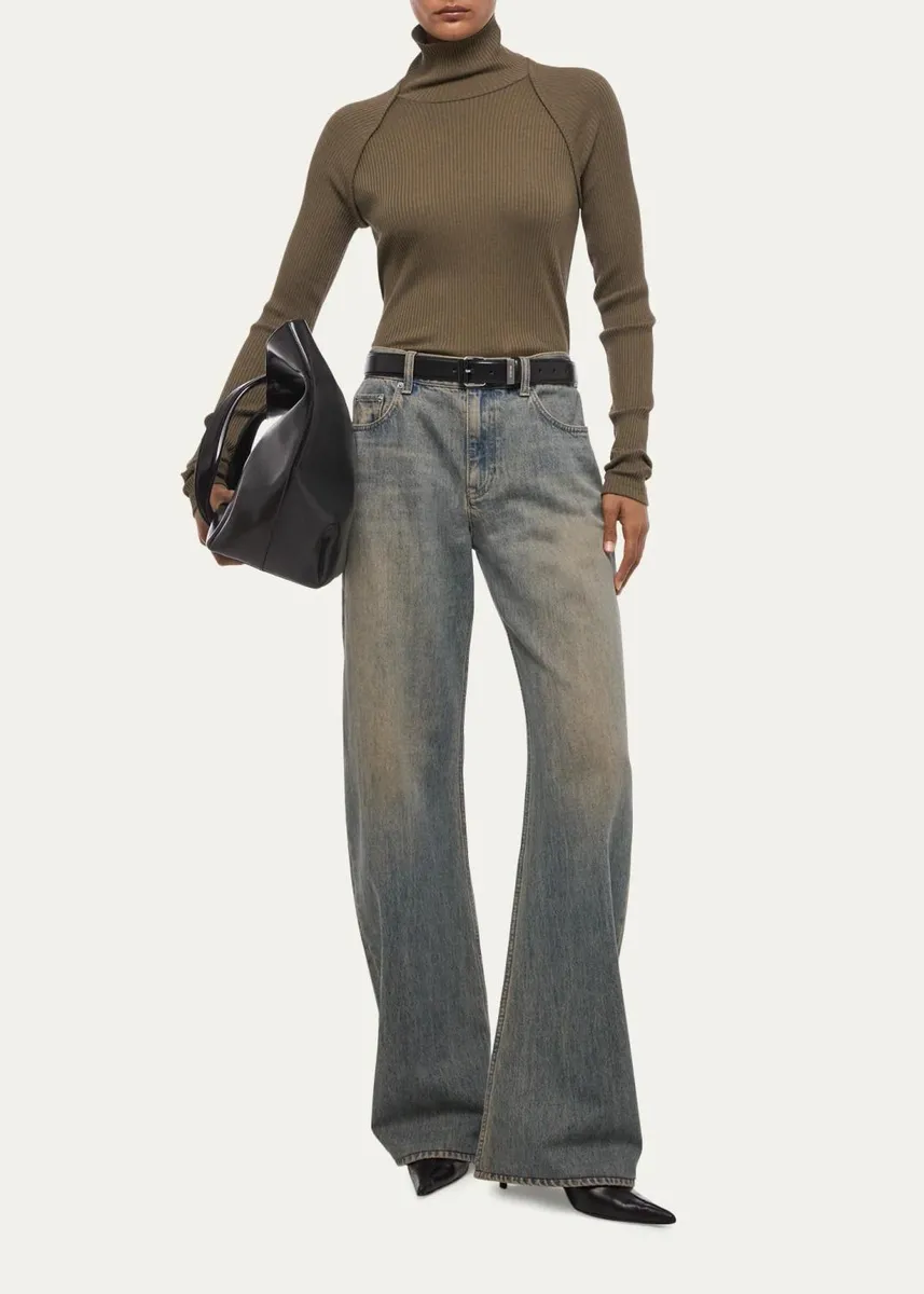 Helmut Lang Rib-Knit Shrug Turtleneck | Thumbnail 2 Helmut Lang Rib-Knit Shrug Turtleneck | Thumbnail 2