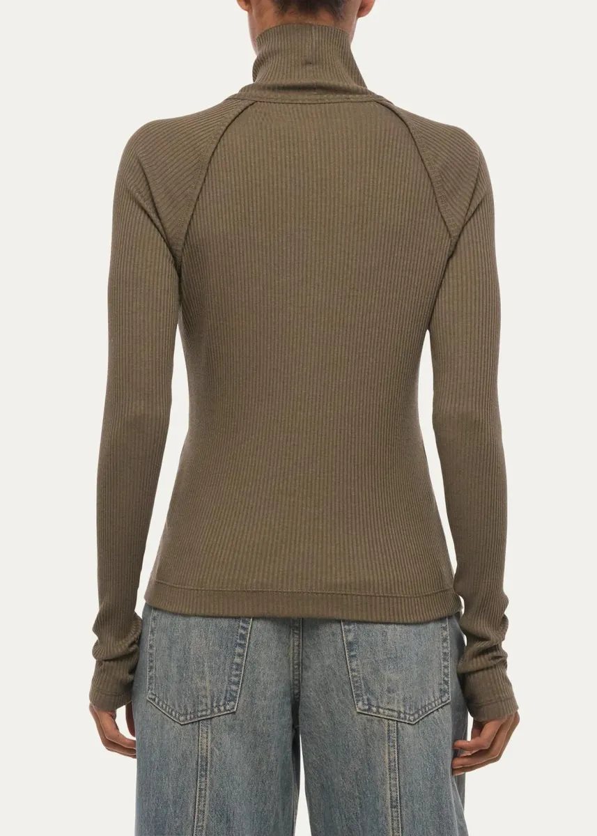 Helmut Lang Rib-Knit Shrug Turtleneck | Thumbnail 3 Helmut Lang Rib-Knit Shrug Turtleneck | Thumbnail 3