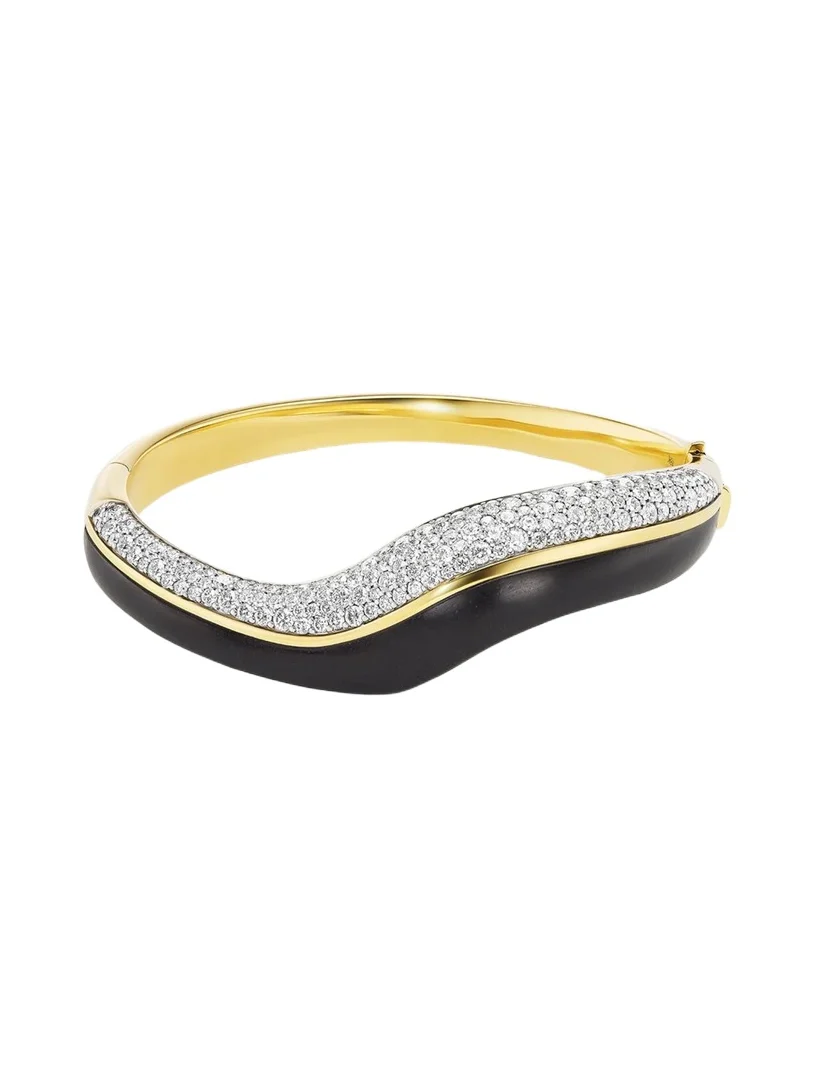 Emily P. Wheeler 18K Gold & 3.15 TCW Diamond Wave Bracelet