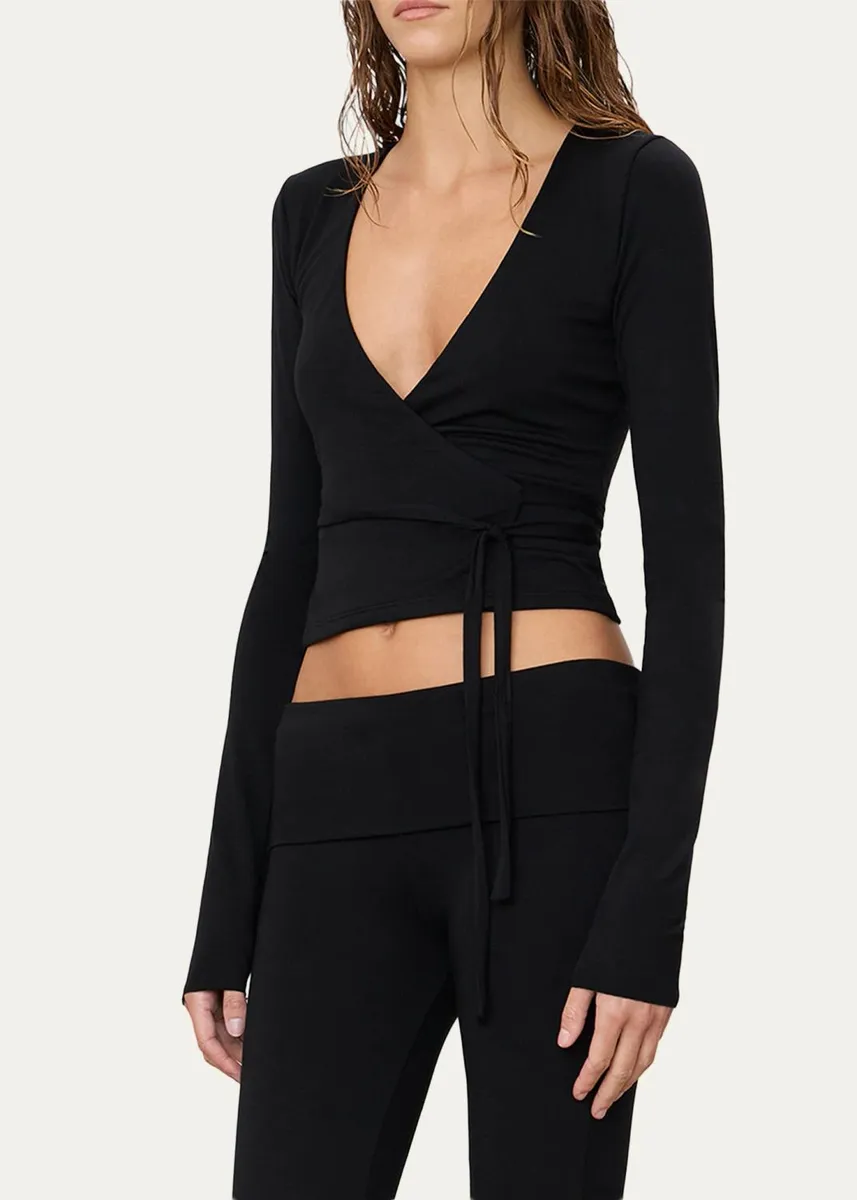 ÉTERNE Jersey Wrap Top | Thumbnail 3 ÉTERNE Jersey Wrap Top | Thumbnail 3