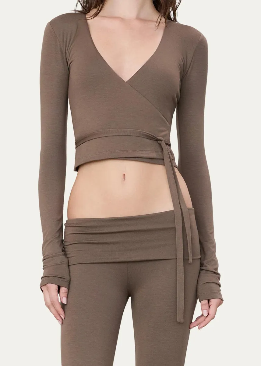 ÉTERNE Jersey Wrap Top | Thumbnail 4 ÉTERNE Jersey Wrap Top | Thumbnail 4