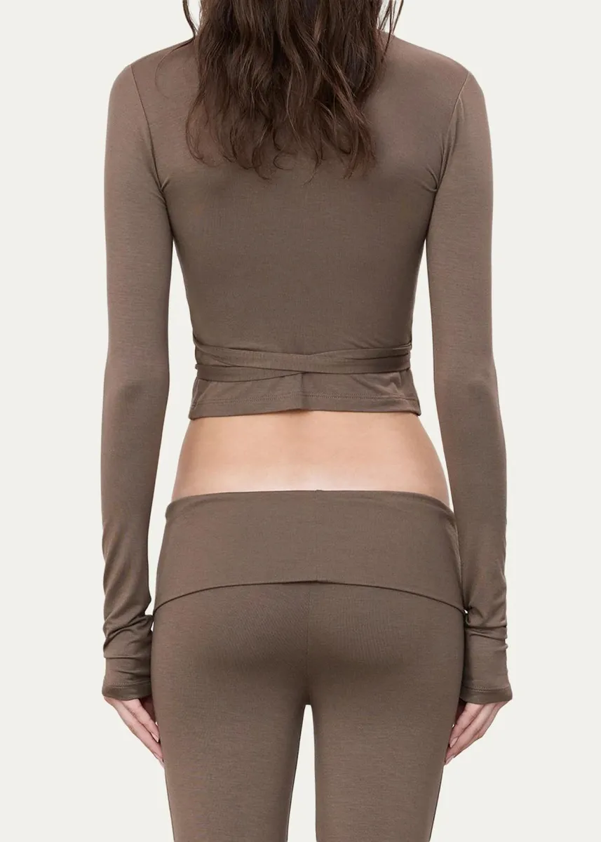 ÉTERNE Jersey Wrap Top | Thumbnail 5 ÉTERNE Jersey Wrap Top | Thumbnail 5