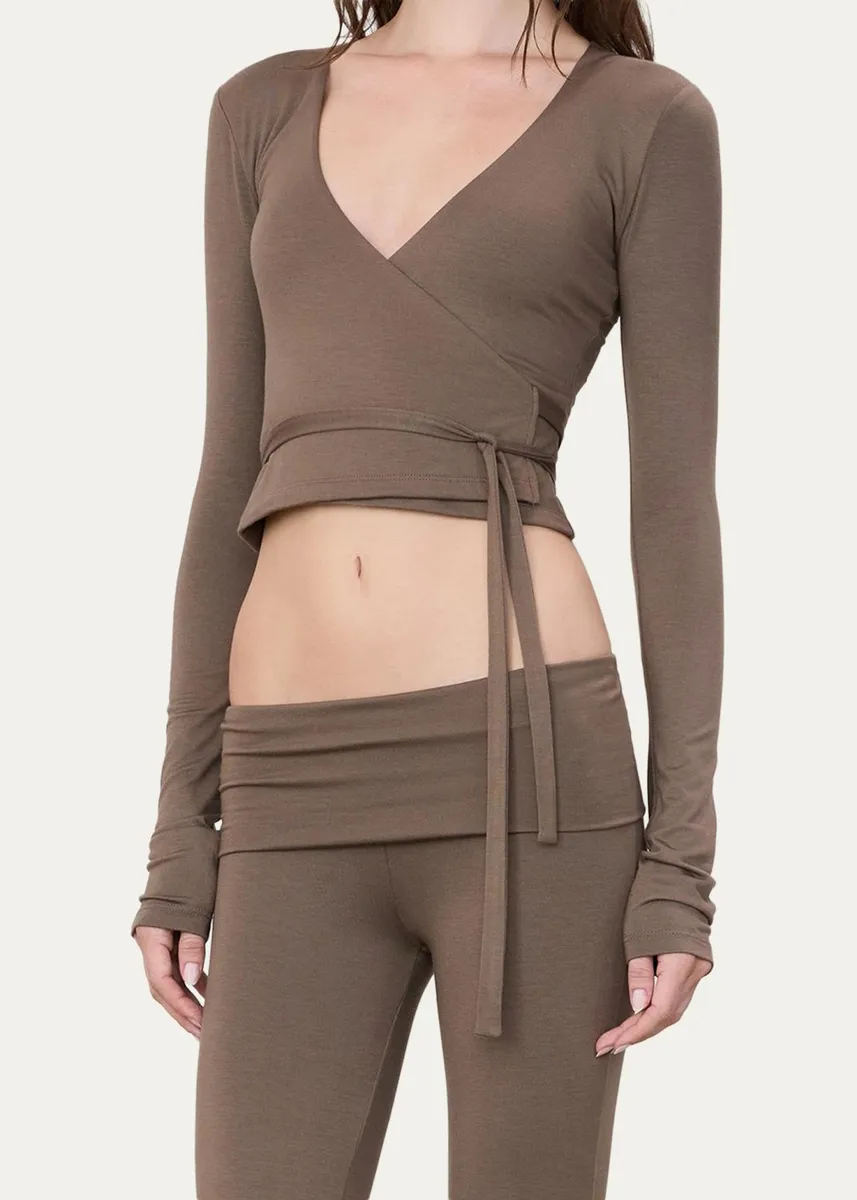 ÉTERNE Jersey Wrap Top | Thumbnail 6 ÉTERNE Jersey Wrap Top | Thumbnail 6