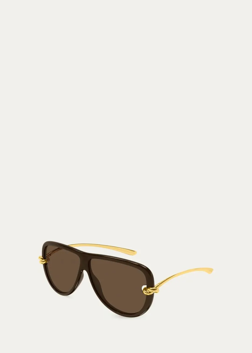 Bottega Veneta Knot 61MM Aviator Sunglasses | Thumbnail 2