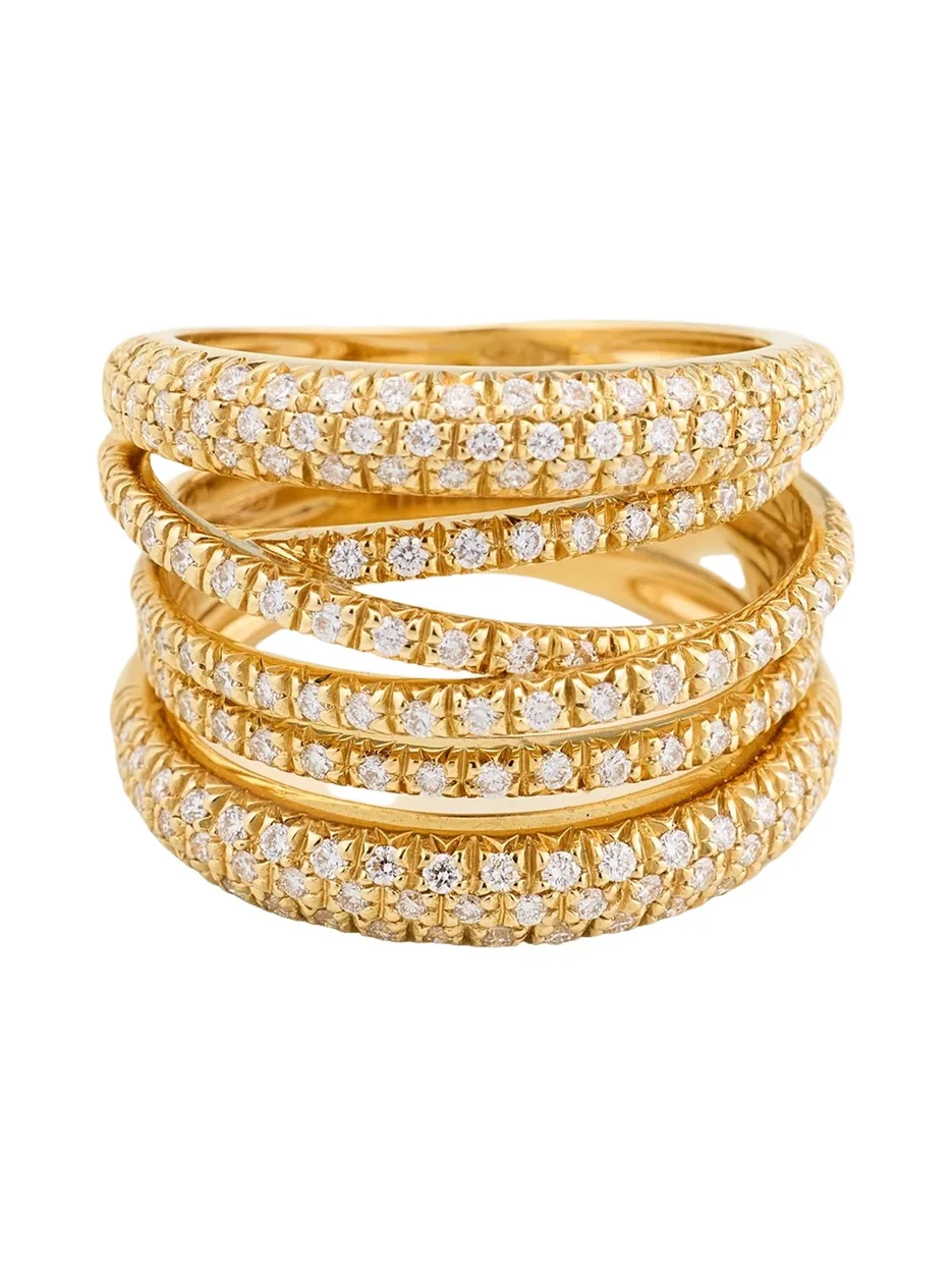 18K Yellow Gold Scribble Ring 18K Yellow Gold Scribble Ring