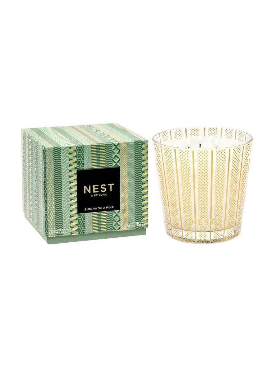 NEST New York Birchwood Pine Gold 3-Wick Grand Candle, 21.1 oz.