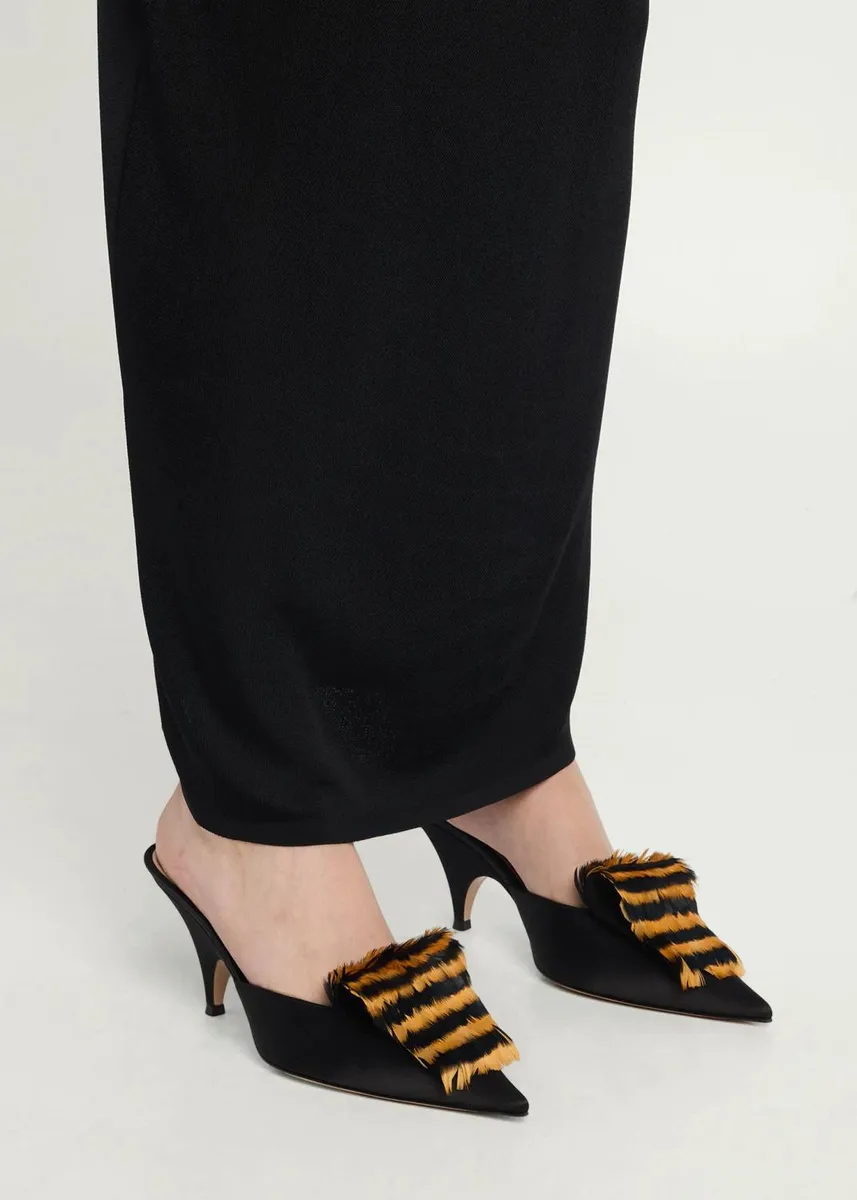 Gianvito Rossi 70mm Feathered Crepe Satin Pumps | Thumbnail 2 Gianvito Rossi 70mm Feathered Crepe Satin Pumps | Thumbnail 2