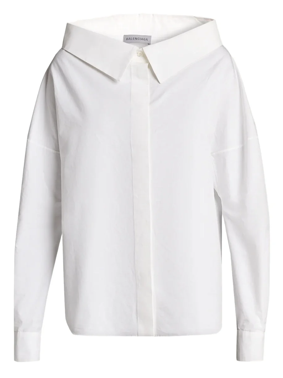 Stola Oversized-Collar Poplin Shirt Stola Oversized-Collar Poplin Shirt
