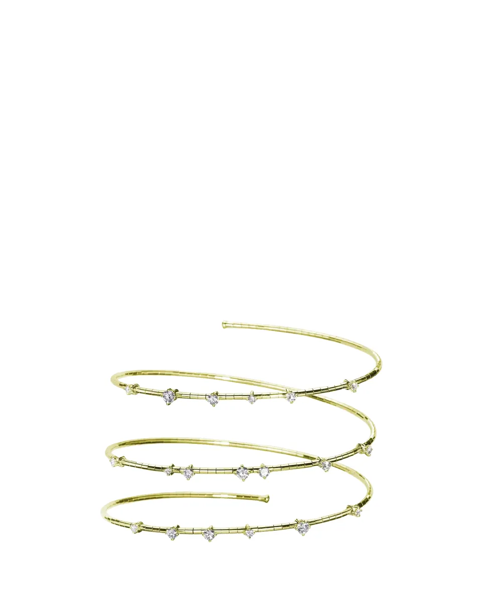 MATTIA CIELO 18K Yellow Gold Diamond 3-Row Wrap Bracelet | Thumbnail 2