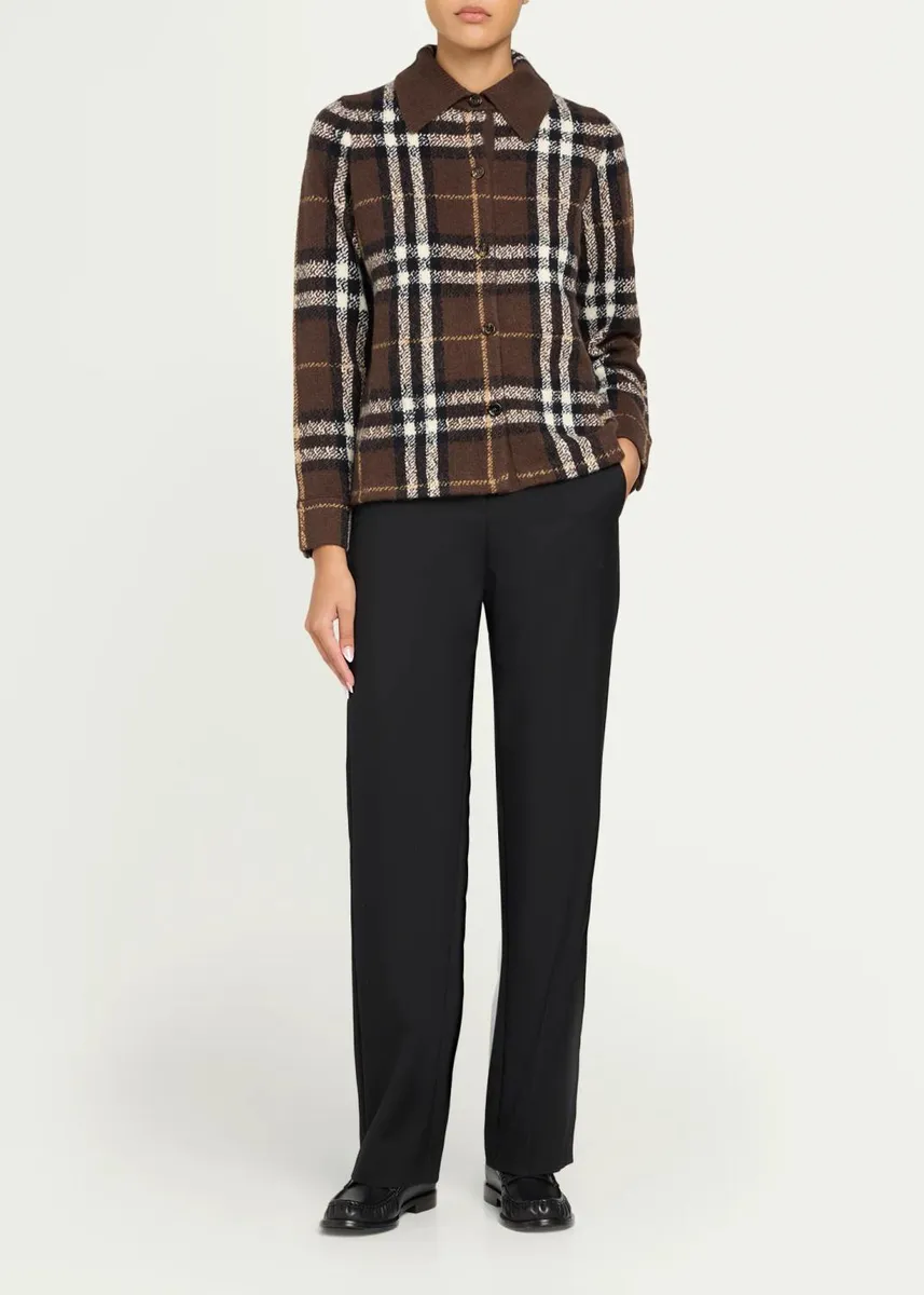 Burberry Claudina Check Cashmere-Blend Overshirt | Thumbnail 2