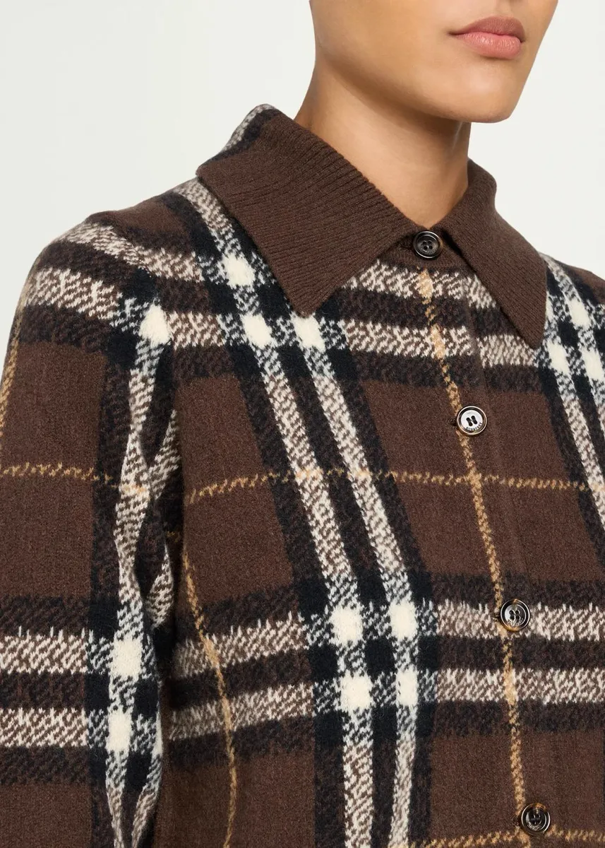 Burberry Claudina Check Cashmere-Blend Overshirt | Thumbnail 5