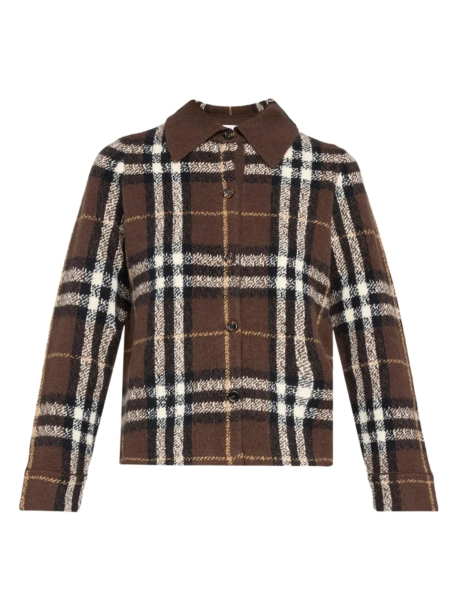 Claudina Check Cashmere-Blend Overshirt Claudina Check Cashmere-Blend Overshirt
