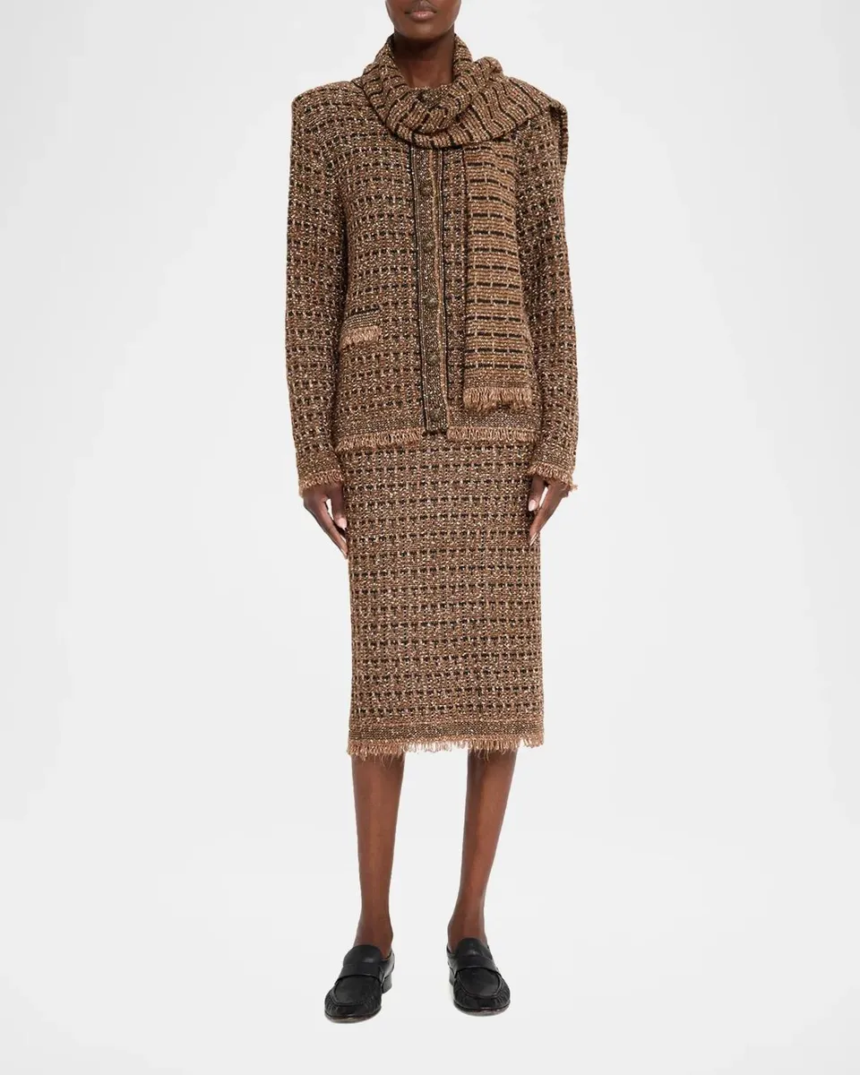 Kobi Halperin Faye Fringed Metallic Knit Sweater | Thumbnail 2