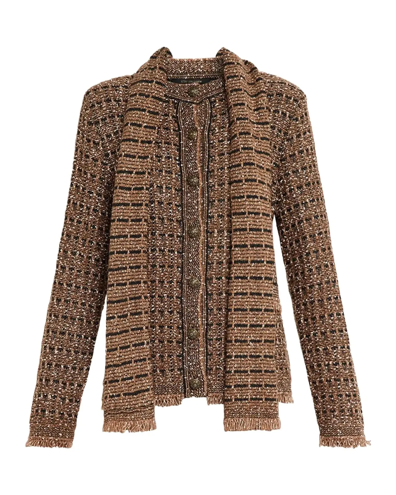 Kobi Halperin Faye Fringed Metallic Knit Sweater