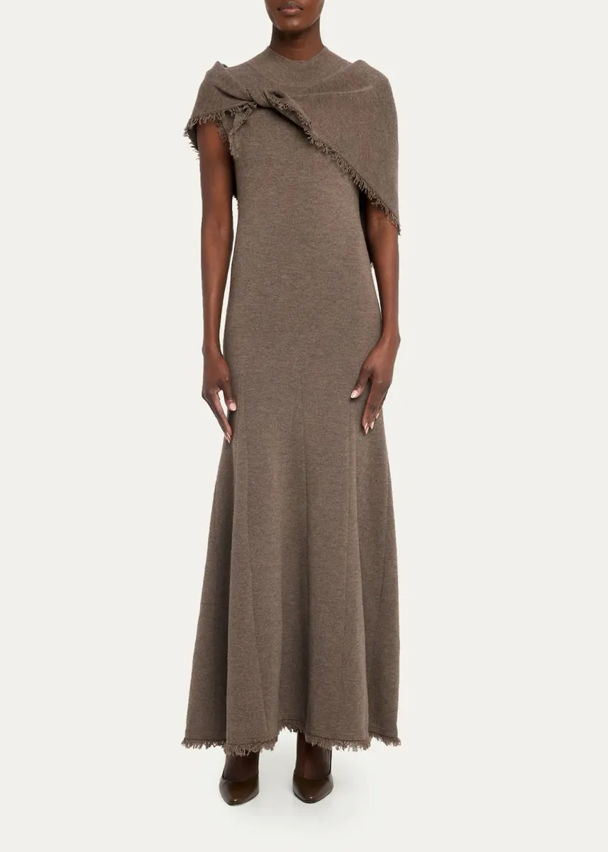 Monse Fringe-Hem Sleeveless Knit Midi Dress | Thumbnail 2