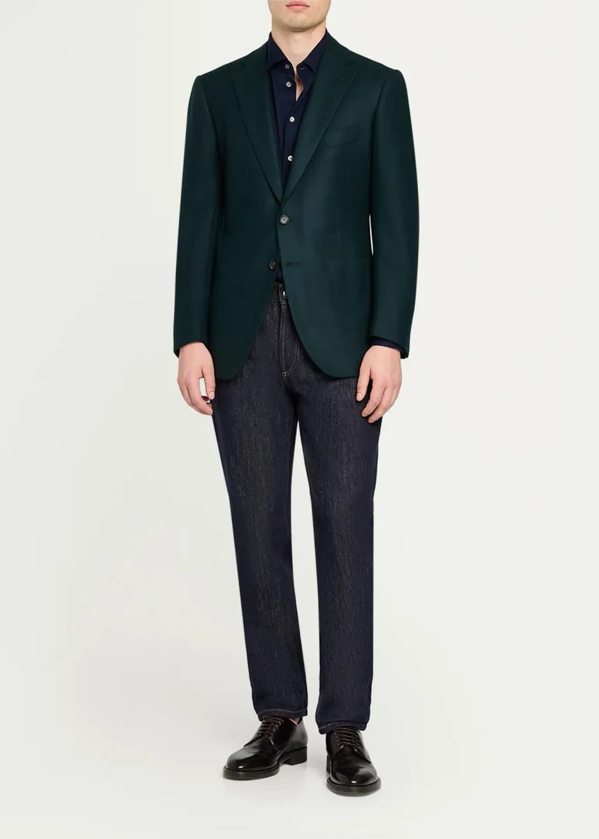 Cesare Attolini Men's Cashmere Plaid Single-Breasted Sport Coat | Thumbnail 6