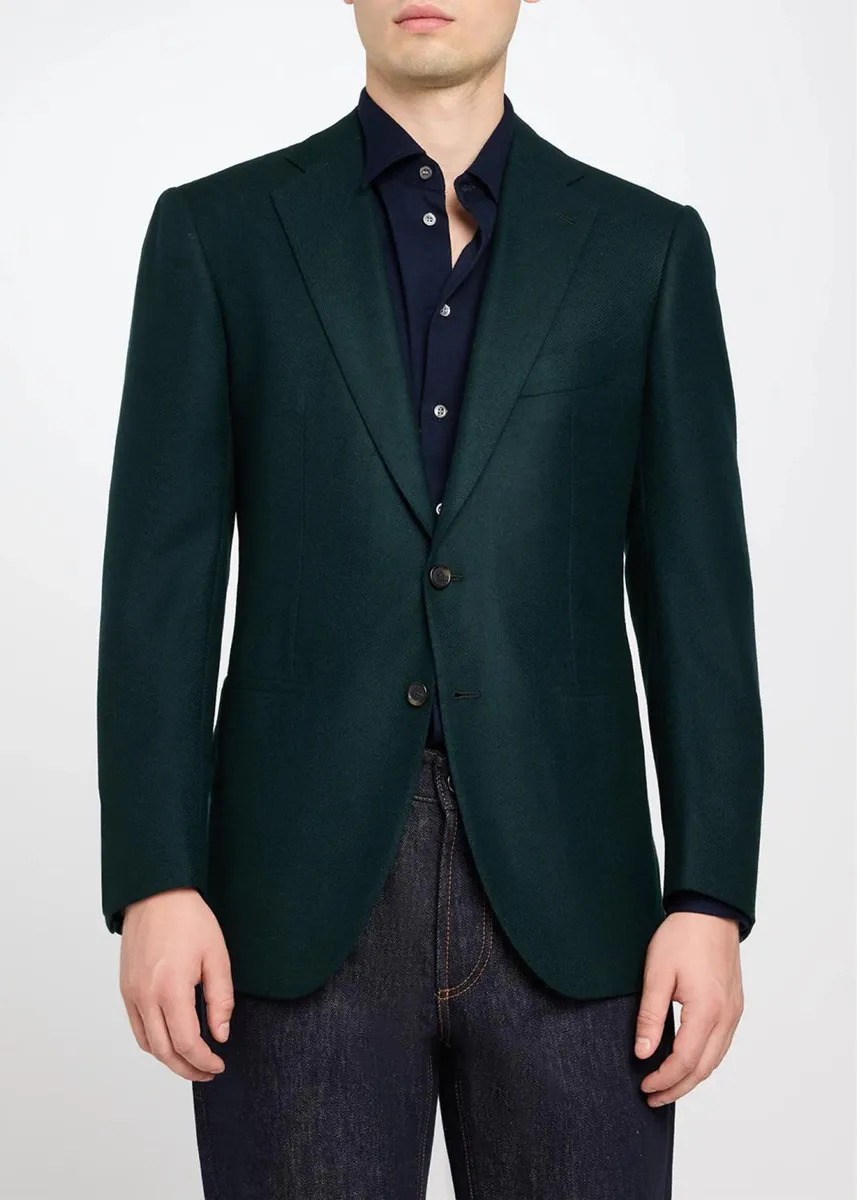 Cesare Attolini Men's Cashmere Plaid Single-Breasted Sport Coat | Thumbnail 8