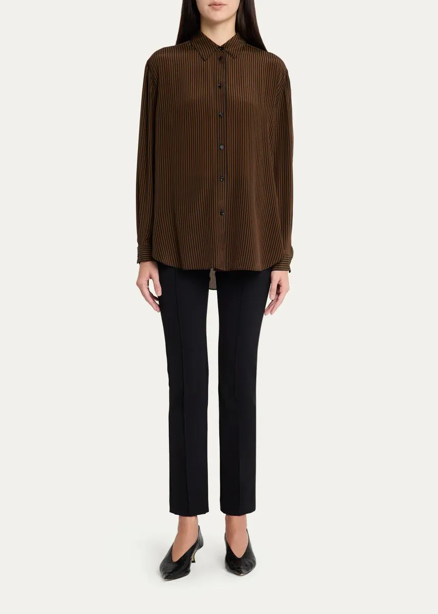 Jamie Haller The Lucy Striped Silk Button-Down Blouse | Thumbnail 2 Jamie Haller The Lucy Striped Silk Button-Down Blouse | Thumbnail 2