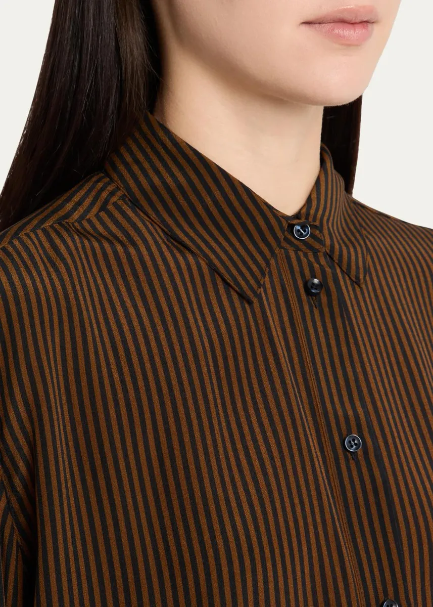 Jamie Haller The Lucy Striped Silk Button-Down Blouse | Thumbnail 5 Jamie Haller The Lucy Striped Silk Button-Down Blouse | Thumbnail 5