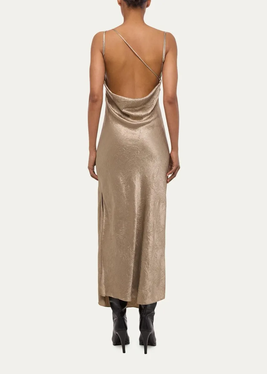 Helmut Lang Crinkled-Effect Midi Slipdress | Thumbnail 3 Helmut Lang Crinkled-Effect Midi Slipdress | Thumbnail 3