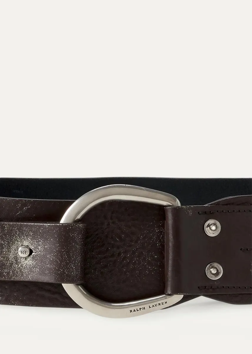 Ralph Lauren Collection Turn-Back Washed Leather Wide Belt | Thumbnail 3 Ralph Lauren Collection Turn-Back Washed Leather Wide Belt | Thumbnail 3