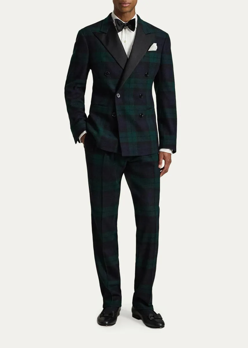 Polo Ralph Lauren Men's Polo Tailored Fit Plaid Tuxedo Jacket | Thumbnail 2 Polo Ralph Lauren Men's Polo Tailored Fit Plaid Tuxedo Jacket | Thumbnail 2