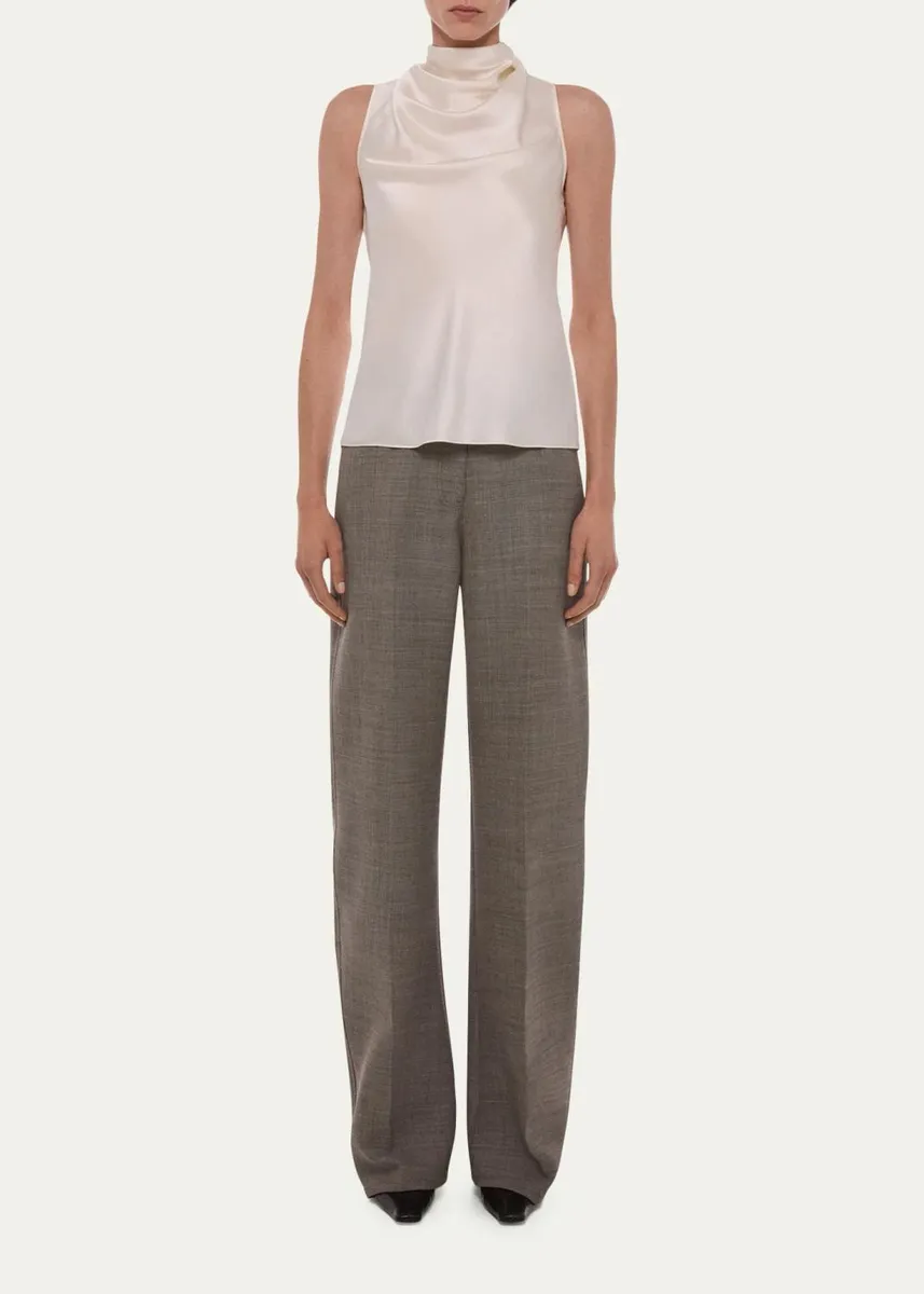 Helmut Lang Draped Sleeveless Silk Top | Thumbnail 2