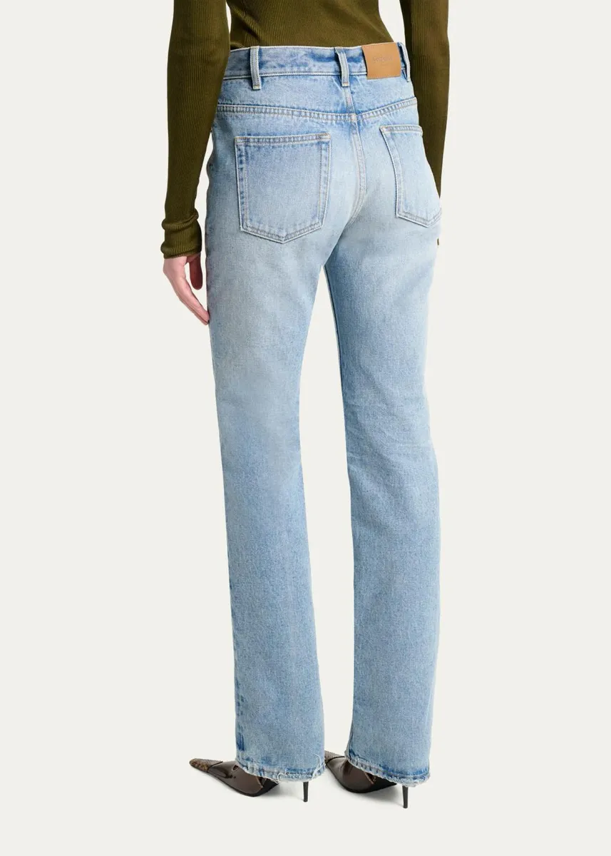 Saint Laurent Mid-Rise Relaxed Straight-Leg Jeans | Thumbnail 3 Saint Laurent Mid-Rise Relaxed Straight-Leg Jeans | Thumbnail 3