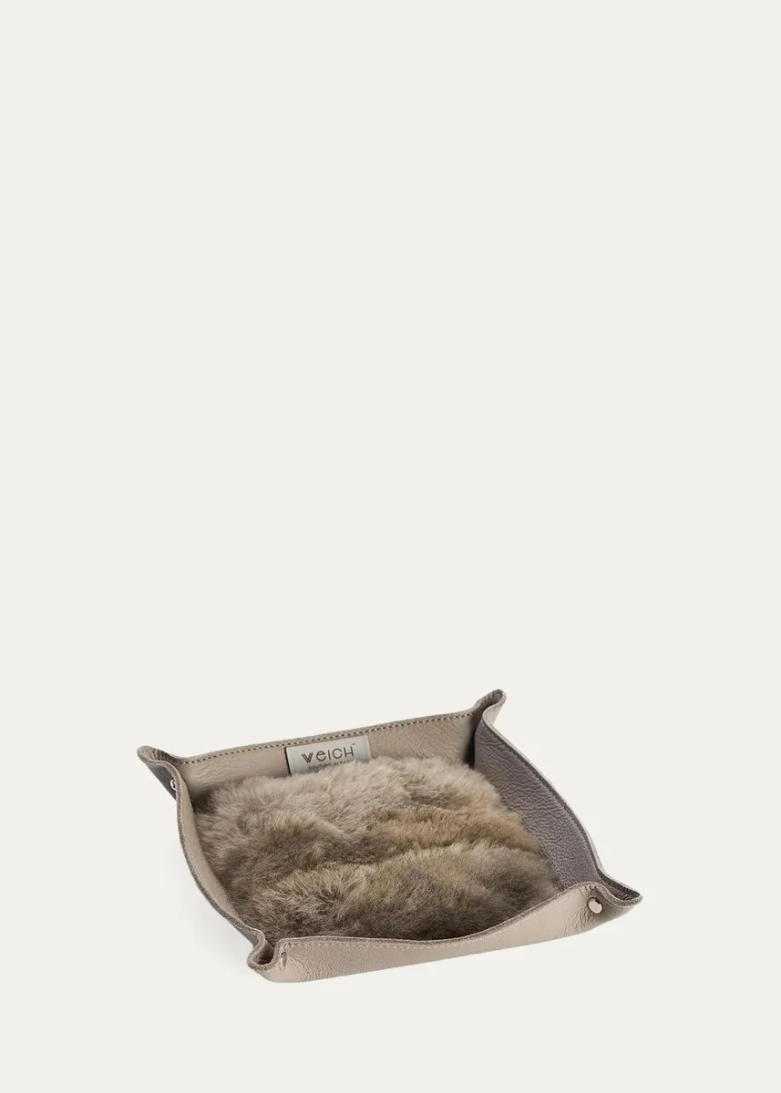 Weich Couture Alpaca Todo Leather & Alpaca Fur Square Catchall Tray | Thumbnail 2 Weich Couture Alpaca Todo Leather & Alpaca Fur Square Catchall Tray | Thumbnail 2