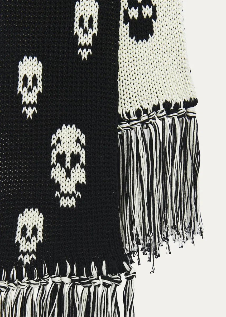 Alexander McQueen Skull Knit Cotton Tricot Scarf | Thumbnail 4 Alexander McQueen Skull Knit Cotton Tricot Scarf | Thumbnail 4