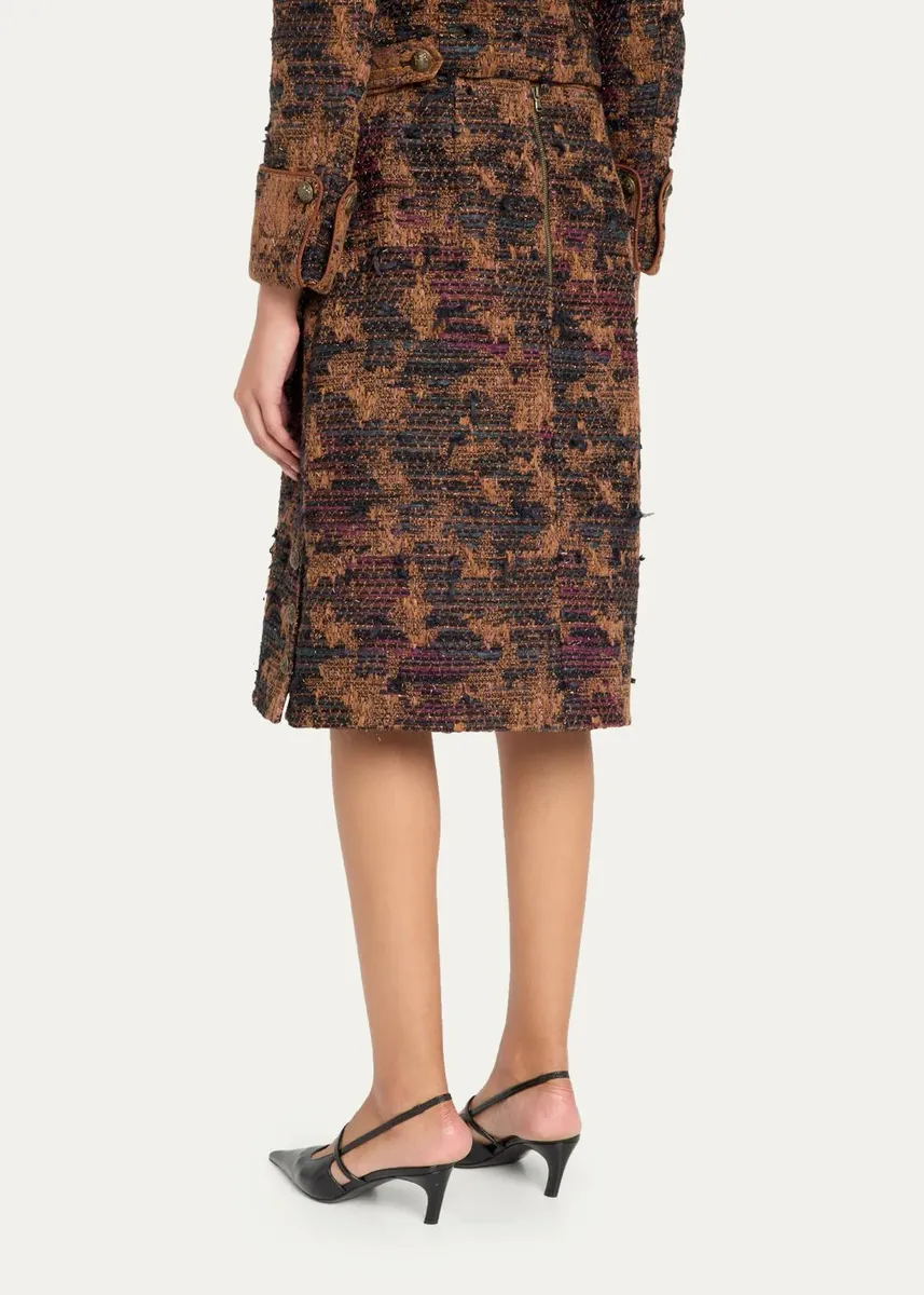 Kobi Halperin Olsen Tweed Knee-Length Skirt | Thumbnail 3 Kobi Halperin Olsen Tweed Knee-Length Skirt | Thumbnail 3
