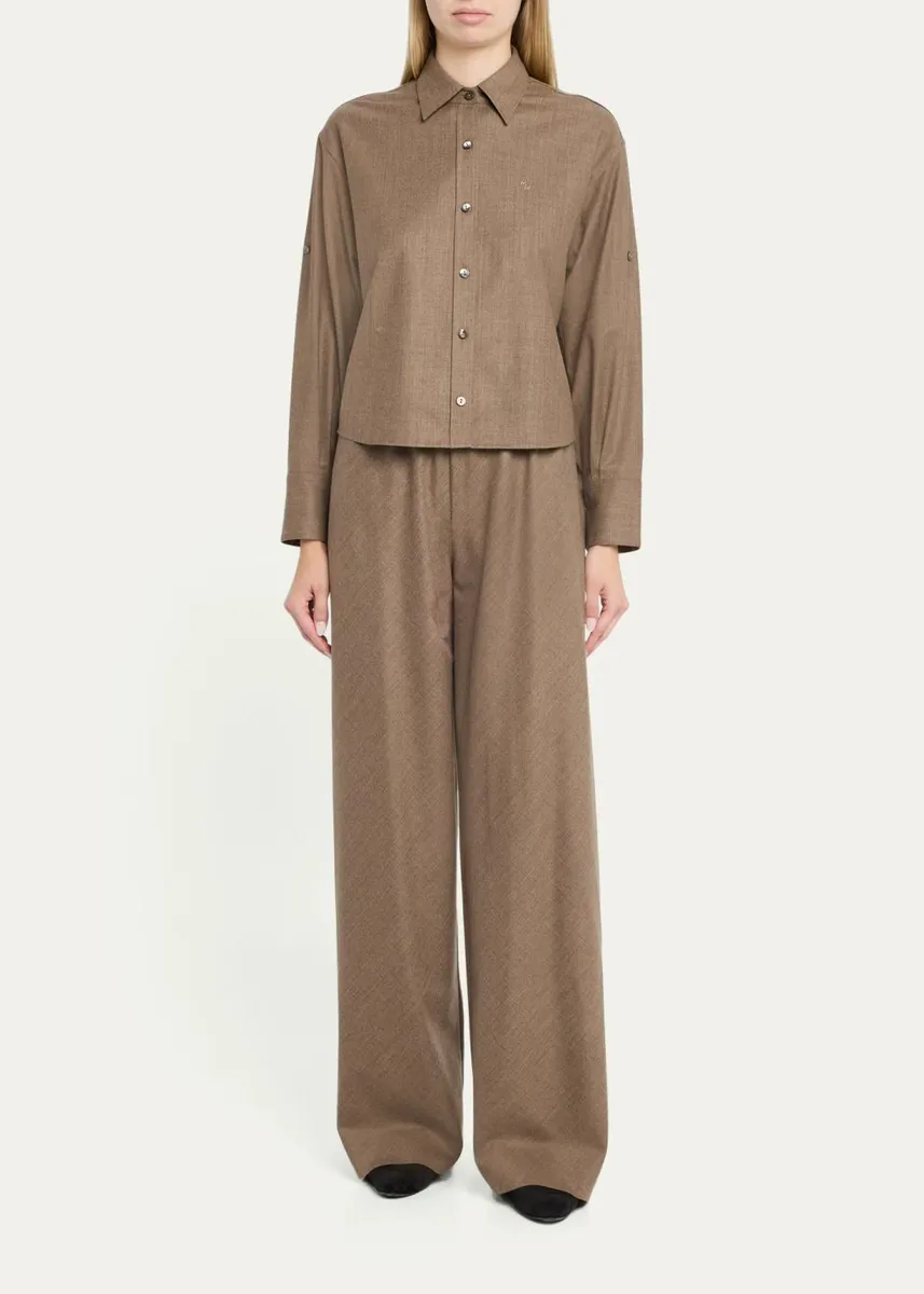 Maria McManus Bias Cut Wide-Leg Wool Pull-On Trousers | Thumbnail 6 Maria McManus Bias Cut Wide-Leg Wool Pull-On Trousers | Thumbnail 6