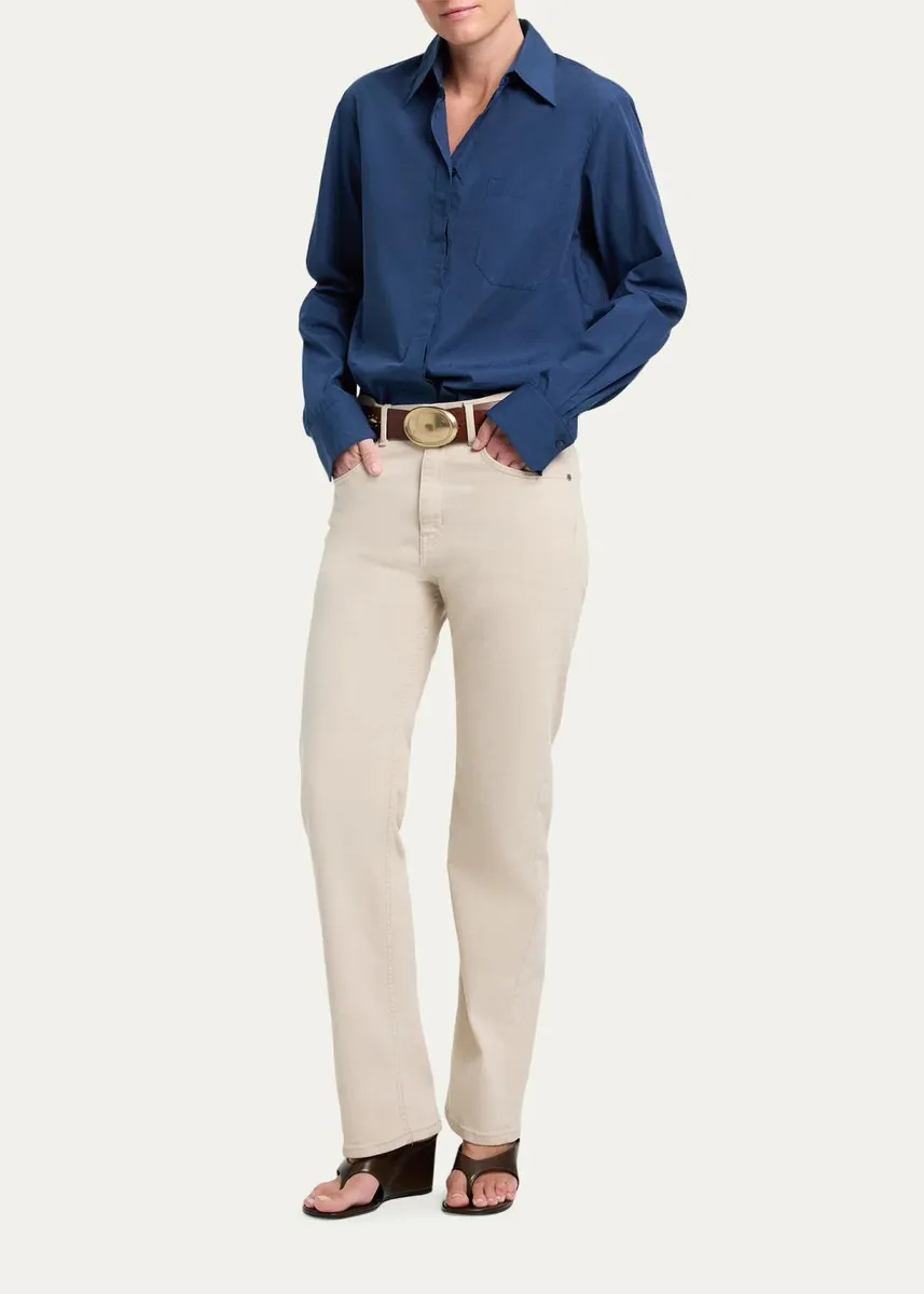TWP Cowboy Shirt in Super Compact Poplin | Thumbnail 2 TWP Cowboy Shirt in Super Compact Poplin | Thumbnail 2