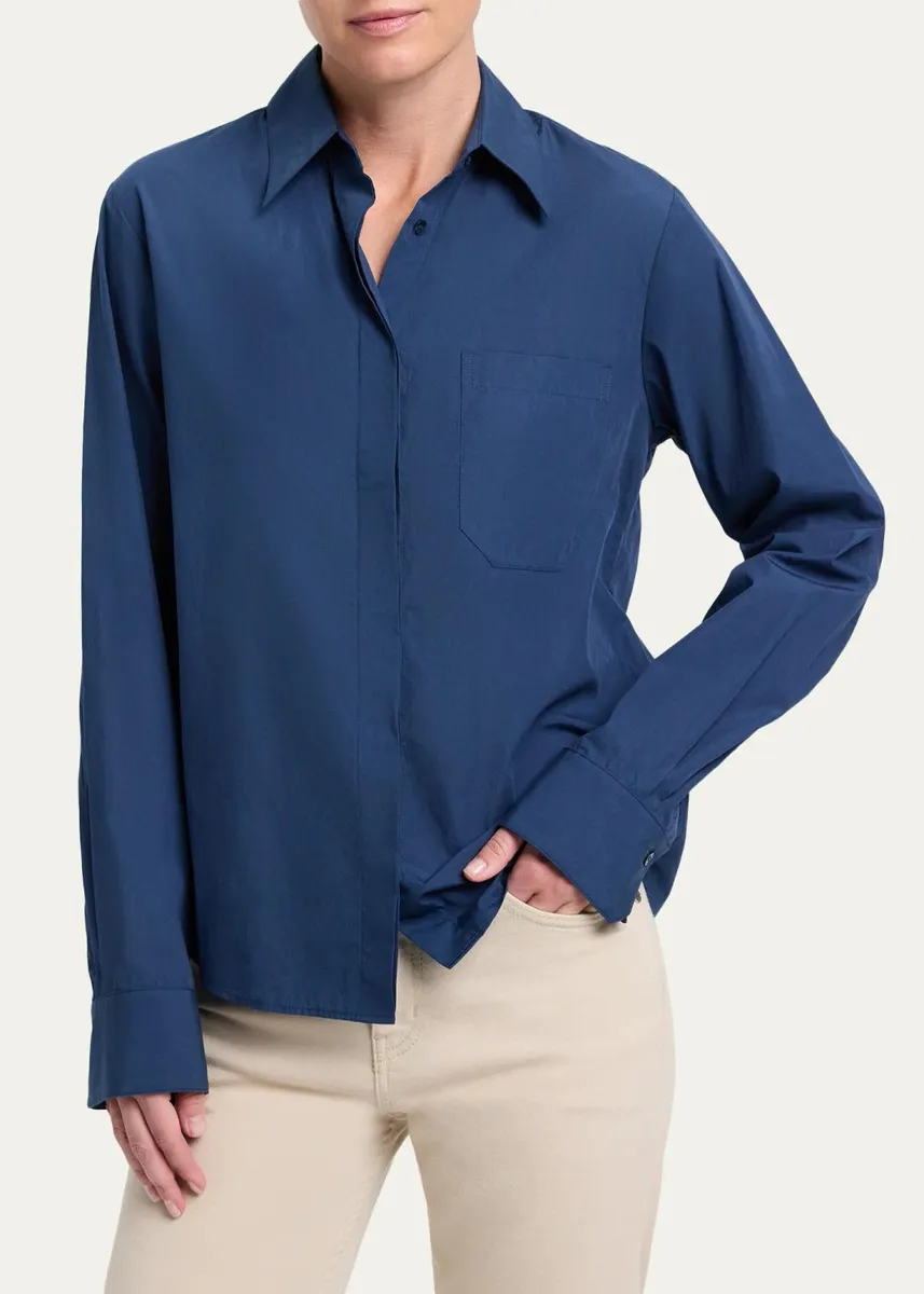 TWP Cowboy Shirt in Super Compact Poplin | Thumbnail 4 TWP Cowboy Shirt in Super Compact Poplin | Thumbnail 4