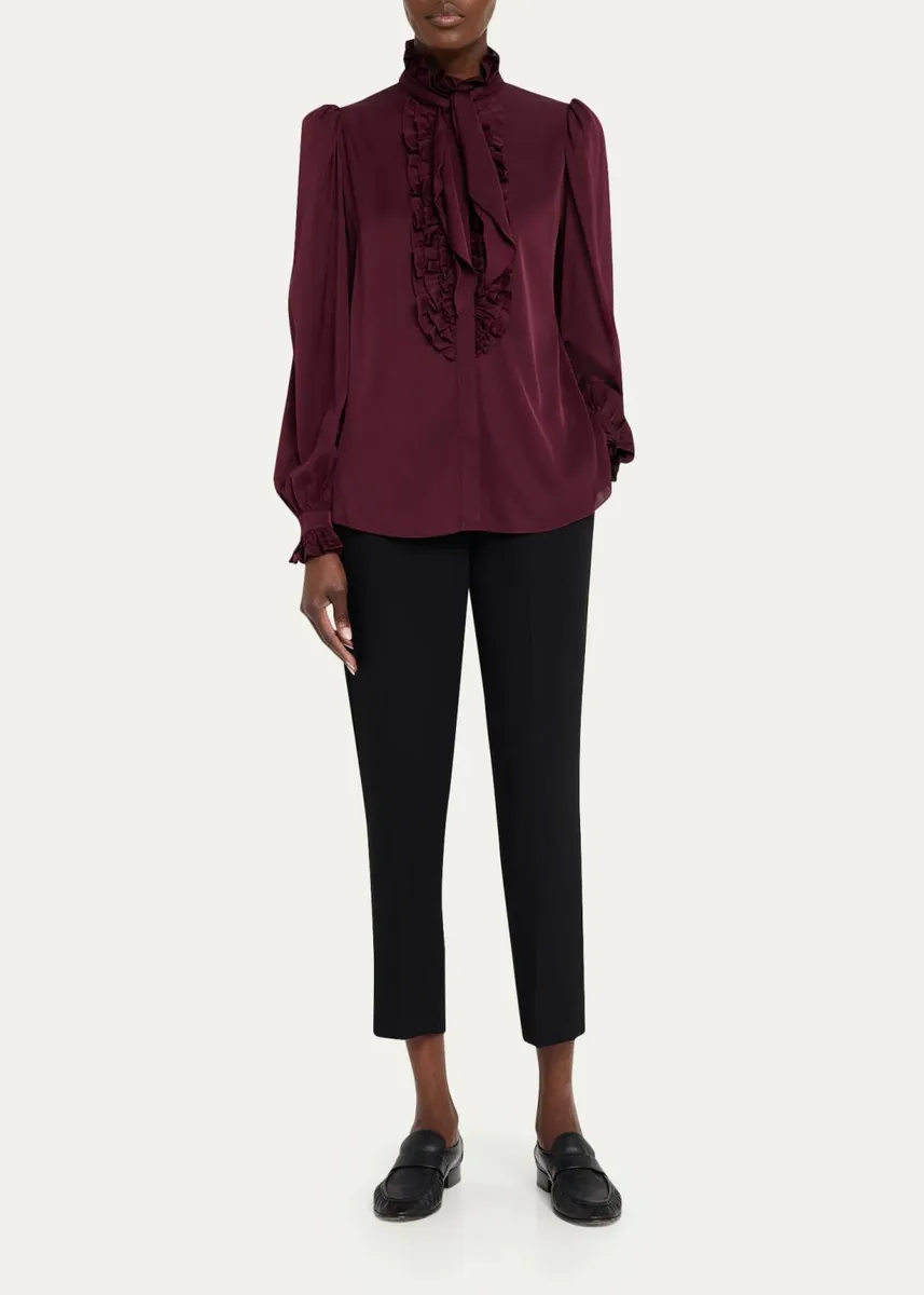 Kobi Halperin Aubree Tapered Crepe Ankle Pants | Thumbnail 2