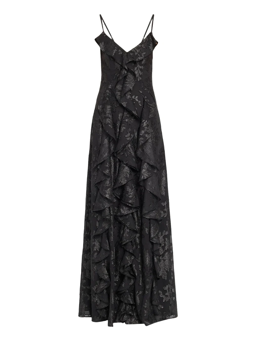 Penelope Flocked Ruffled Gown Penelope Flocked Ruffled Gown