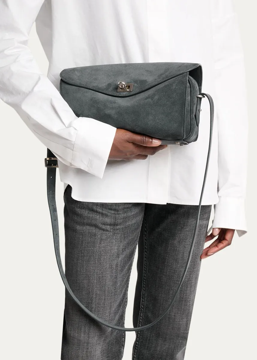 Balenciaga Waxed Suede Shoulder Bag | Thumbnail 2 Balenciaga Waxed Suede Shoulder Bag | Thumbnail 2