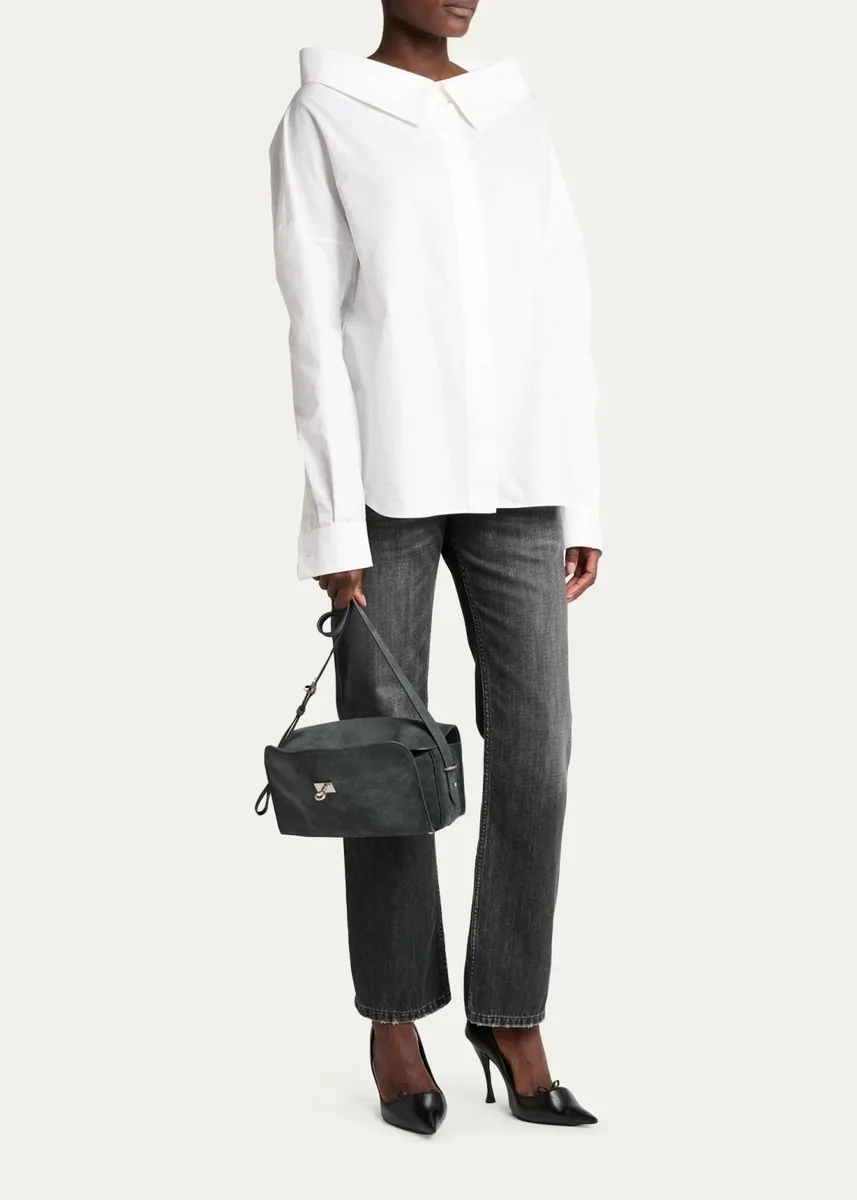 Balenciaga Waxed Suede Shoulder Bag | Thumbnail 5 Balenciaga Waxed Suede Shoulder Bag | Thumbnail 5