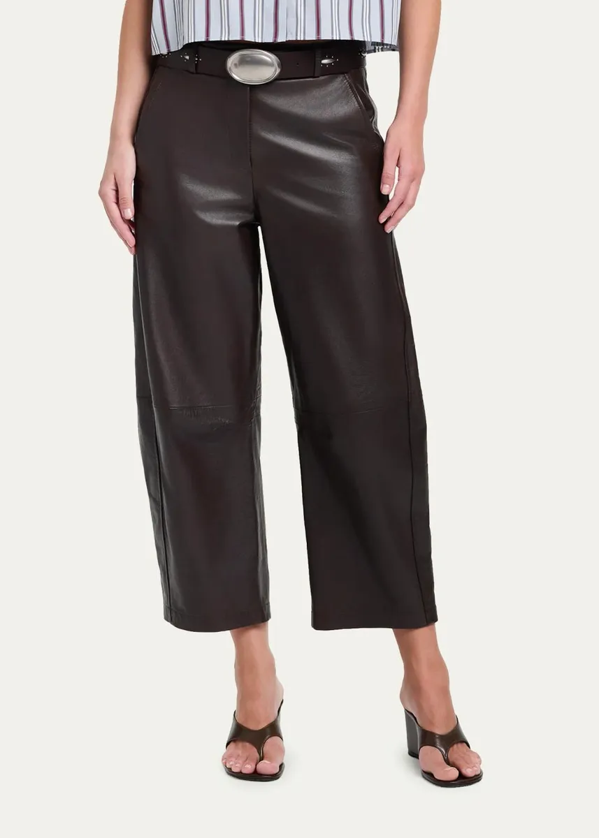 TWP Leather Slouchy BF Trousers | Thumbnail 4 TWP Leather Slouchy BF Trousers | Thumbnail 4