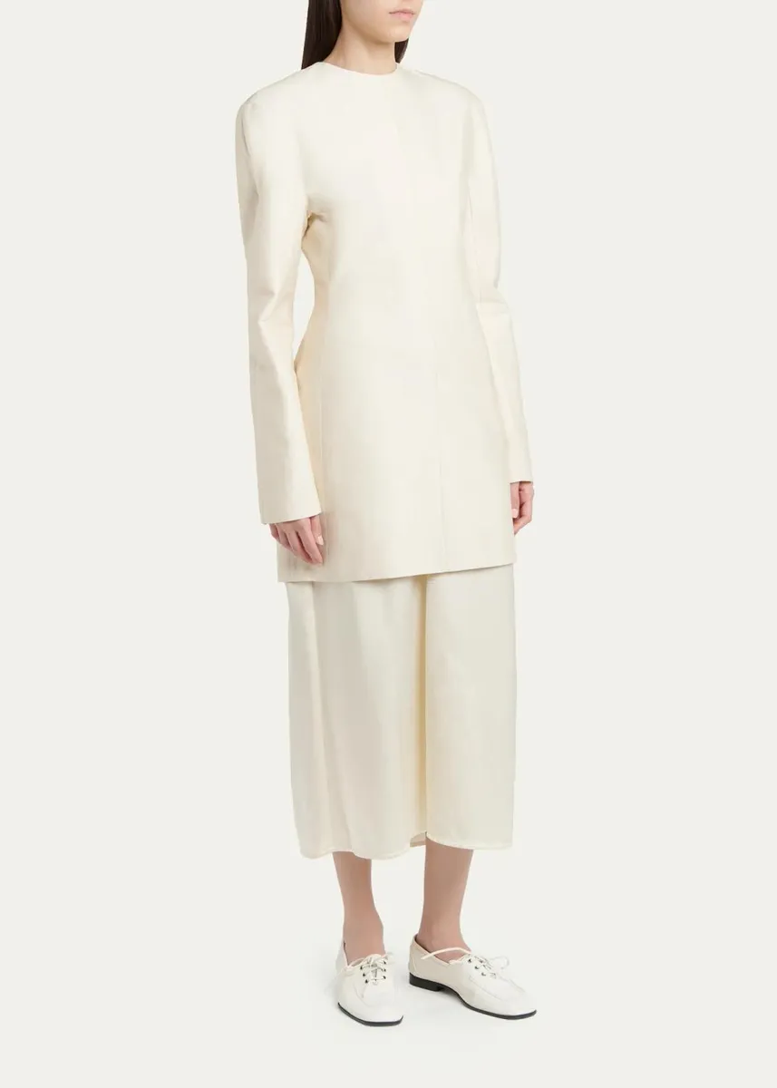 Bottega Veneta V-Waist Satin Midi Skirt | Thumbnail 2