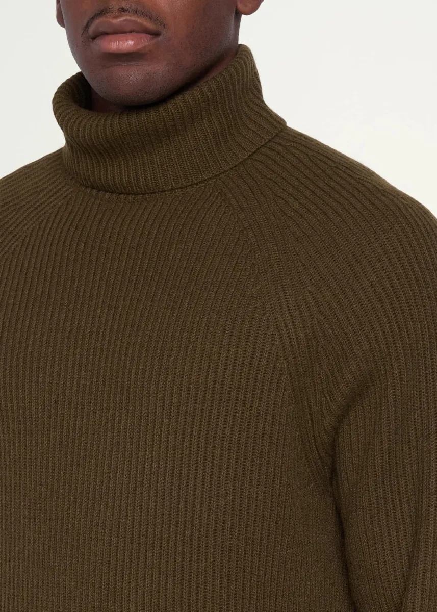 Gabriela Hearst Men's Rib-Knit Cashmere Turtleneck Sweater | Thumbnail 5 Gabriela Hearst Men's Rib-Knit Cashmere Turtleneck Sweater | Thumbnail 5