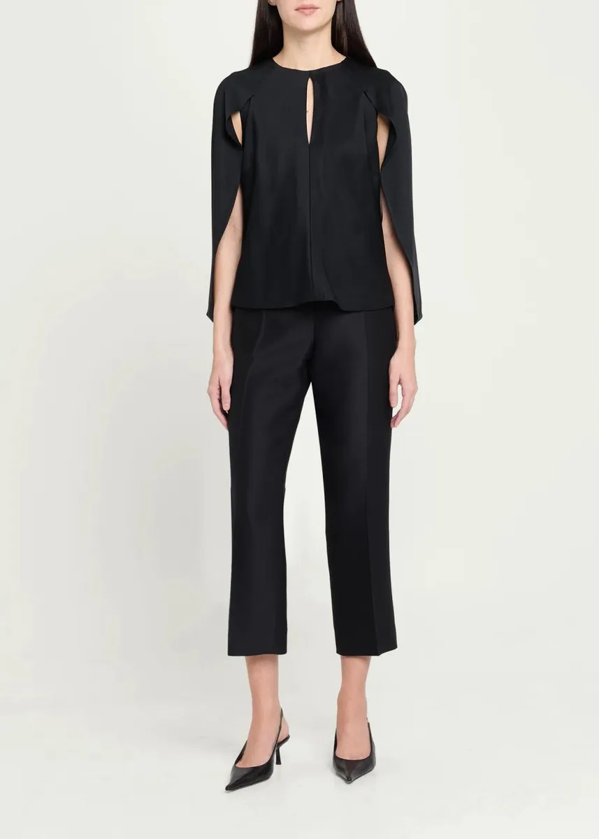 Simkhai Lauren Satin Cape Top | Thumbnail 2