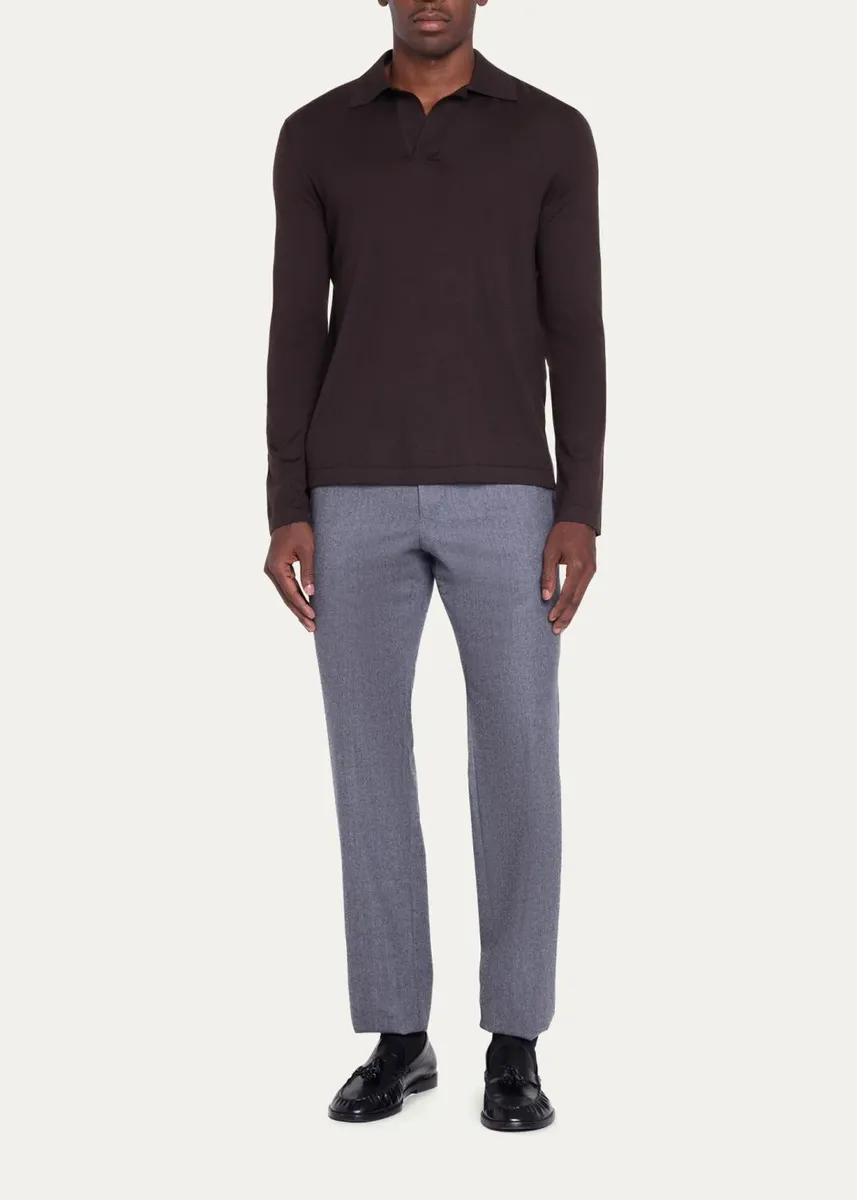 Gabriela Hearst Men's Frome Cashmere Polo Shirt | Thumbnail 2 Gabriela Hearst Men's Frome Cashmere Polo Shirt | Thumbnail 2